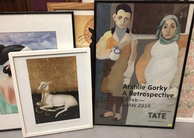 Lot 371 - Group of framed art gallery posters and other prints