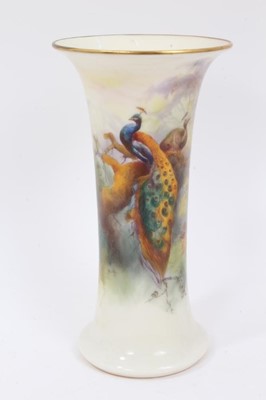 Lot 221 - Worcester trumpet vase