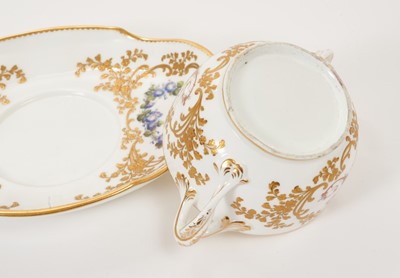 Lot 17 - Fine 19th century English Sevres -style armorial porcelain consommé bowl,cover and stand