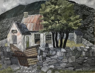 Lot 12 - *Dione Page (1936-2021) gouache and pastel on paper laid on card - ‘In Co Kerry’, signed and titled and one other smaller work