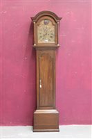 Lot 1065 - 18th century longcase Clocksck with eight day...