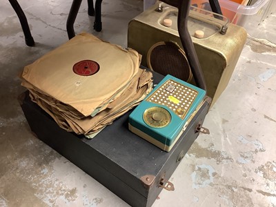 Lot 2278 - Decca record player with records, together with two vintage radios