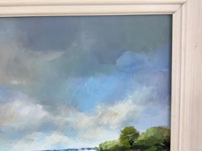Lot 61 - David Slater (b.1943) acrylic on board - ‘Low Tide’, monogrammed, 39cm x 29cm, framed