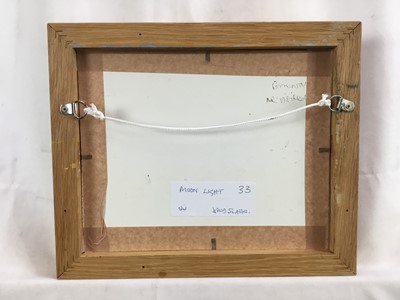 Lot 65 - David Slater (b.1943) oil on board - Moon Light, monogrammed, 21cm x 16cm, framed