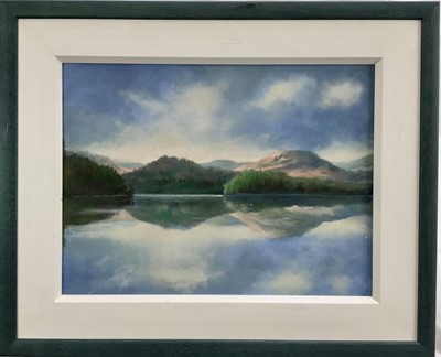 Lot 68 - David Slater (b.1943) oil on board - ‘Still Morning, Grassmere’, monogrammed, 40cm x 30cm, framed