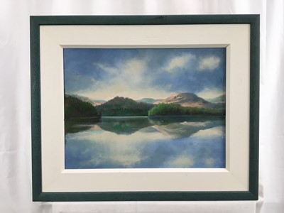 Lot 68 - David Slater (b.1943) oil on board - ‘Still Morning, Grassmere’, monogrammed, 40cm x 30cm, framed