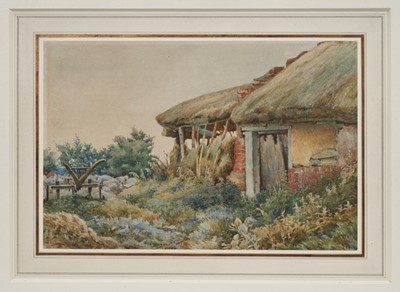 Lot 1256 - William Fraser Garden (1856-1921), watercolour - Cottage Garden, apparently unsigned, 17.5cm x 26cm, in glazed gilt frame