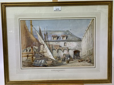 Lot 1275 - The Rev. Sir Hubert James Medlycott, Bt. (1841-1920) watercolour - A Corner in Genoa Harbour, signed and dated 1881, 26.5cm x 39cm, in glazed gilt frame