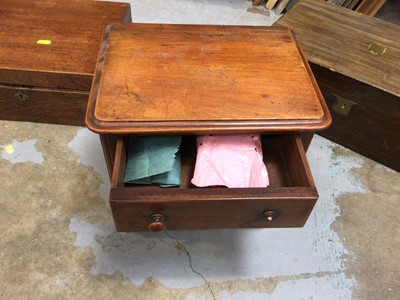 Lot 57 - Miniature 19th century mahogany chest of drawers, together with two other Victorian boxes