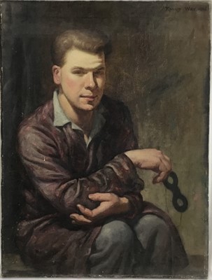 Lot 138 - Ronald Way (20th century) oil on canvas, portrait, signed and dated 1946, together with another portrait by the same hand