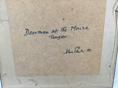 Lot 80 - *John Hanbury Pawle (1915-2010) two pastel drawings - 'Doorman at the Minza, Tangier', and 'Moroccan Women' both signed and dated '90 and titled verso, both 20.5cm x 30cm in glazed frames