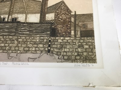 Lot 131 - Valerie Thornton (1931-1991) signed limited edition etching and aquatint - 'Old Houses, Maidenburgh Street, dated '76, unframed, 48cm x 68cm