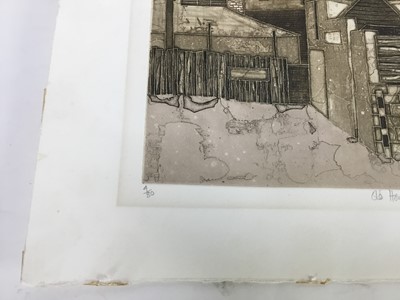 Lot 131 - Valerie Thornton (1931-1991) signed limited edition etching and aquatint - 'Old Houses, Maidenburgh Street, dated '76, unframed, 48cm x 68cm