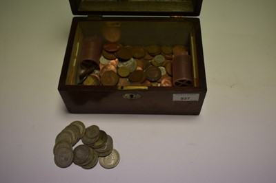 Lot 537 - G.B. - Mixed coinage to include pre 1947 silver coins (N.B. Est. face value £1.90)