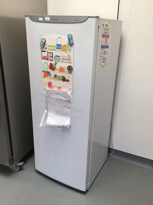 Lot 5 - Future RLFM151 white enamelled refrigerator, cable and plug