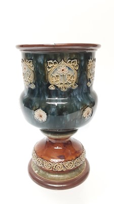 Lot 1212 - Doulton Lambeth vase, of goblet form