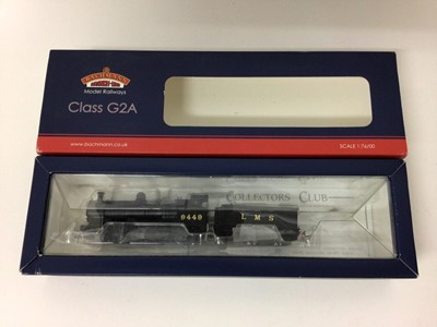 Lot 10 - Bachmann 00 gauge 2-8-0  Class 7F locomotive and tender 89, with S & DJR black livery, 31-014, 0-8-0 Class G2A  locomotive without tender back cab 9449,  with LMS black livery, 31-476, 2-4-2  L & Y...