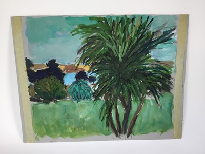Lot 82 - *John Hanbury Pawle (1915-2010) six gouache works on paper and card - one signed, all approx 53cm x 43cm unframed