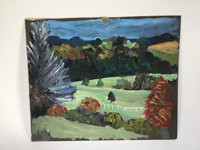 Lot 82 - *John Hanbury Pawle (1915-2010) six gouache works on paper and card - one signed, all approx 53cm x 43cm unframed