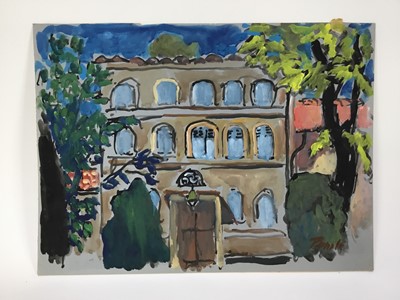 Lot 83 - *John Hanbury Pawle (1915-2010) six gouache works on paper and card - two signed, all approx 53cm x 43cm, unframed