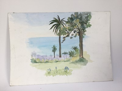 Lot 84 - *John Hanbury Pawle (1915-2010) six gouache works on paper and card - three signed, all approx 53cm x 43cm, unframed