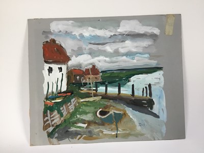 Lot 84 - *John Hanbury Pawle (1915-2010) six gouache works on paper and card - three signed, all approx 53cm x 43cm, unframed