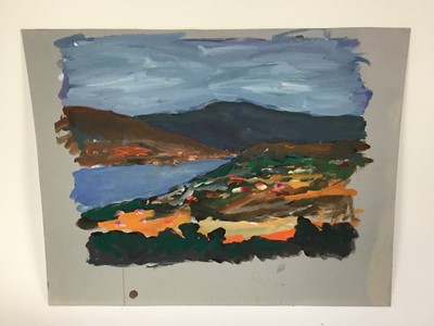Lot 85 - *John Hanbury Pawle (1915-2010) six gouache works on paper and card - one signed, all approx 53cm x 43cm, unframed