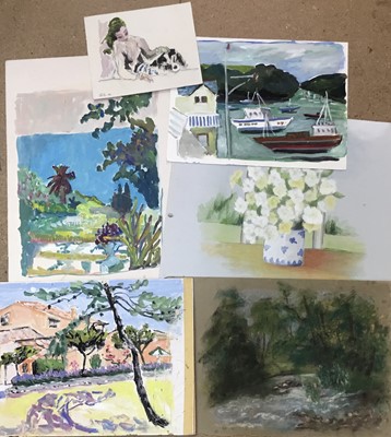 Lot 86 - *John Hanbury Pawle (1915-2010) a collection of works on paper and card to include small sketches, some signed, approx 19.