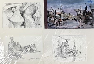 Lot 113 - John Pittuck (1938-2005) a collection of works on paper, the majority mounted (12)