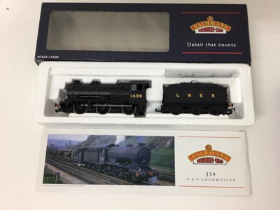 Lot 12 - Bachmann 00 gauge locomotives 43XX 5321 GWR green, 31-830, B1 1189 "Sir William Gray", LNER Apple Green, 31-711, Fairburn Tank 2691 LMS black, 32-875 and J39 1469 LNER Black Stepped Tender, 31-860,...