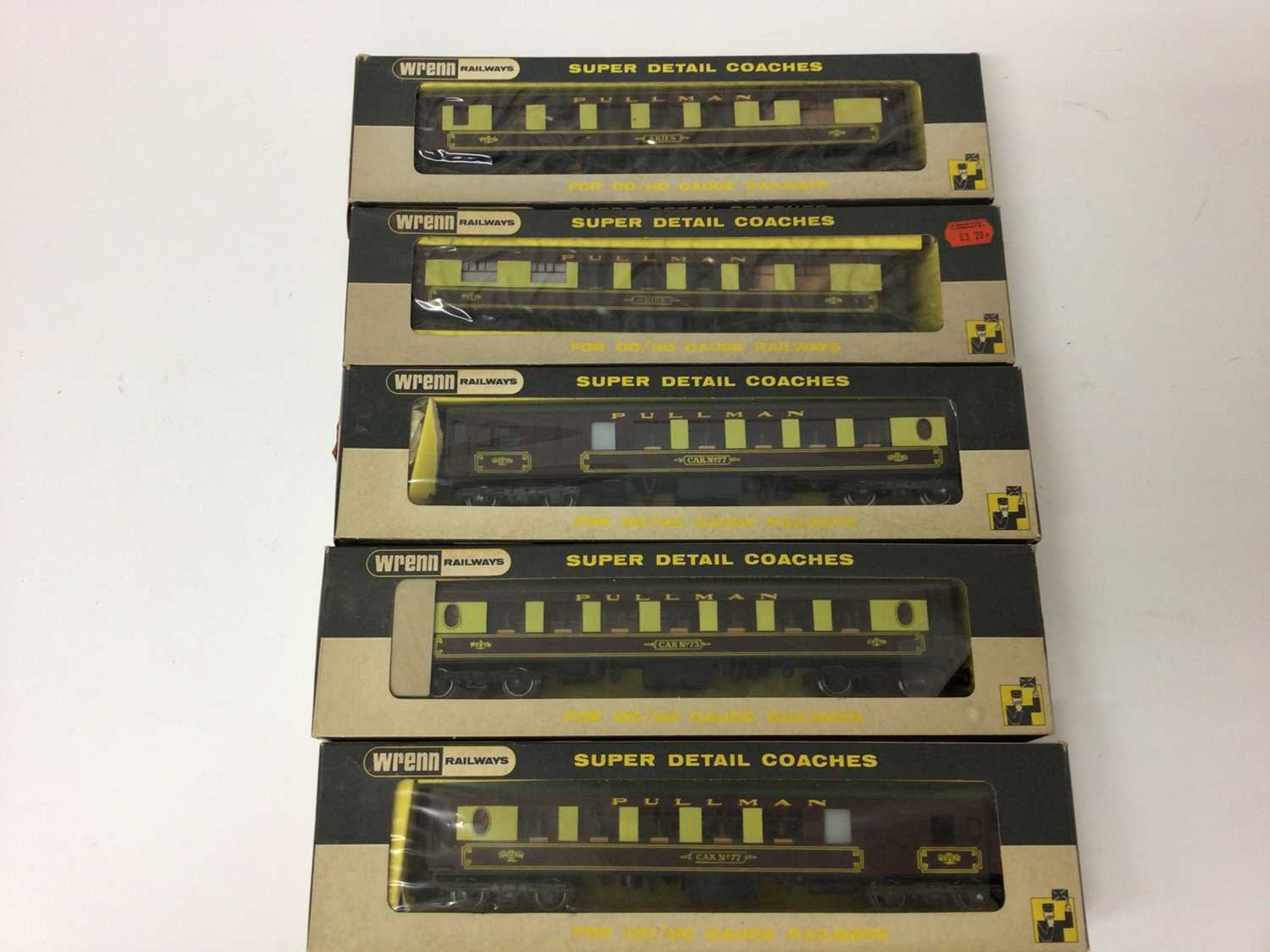Lot 24 - Wrenn 00 gauge boxed selection of Five Pullman Carriages, wagons and rolling stock (45)