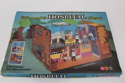Lot 1827 - Matchbox, Railway Goods Yard set, Railway set G-2, Steer-N-Go, Ideal Tin Can Alley, Palitoy Big Loader construction set and other games all boxed
