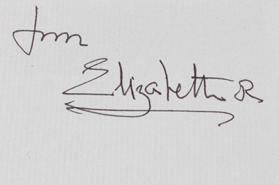 Lot 27 - Her Majesty Queen Elizabeth The Queen Mother, handwritten letter on Clarence House headed paper, ' These flowers bring you all affectionate birthday wishes from Elizabeth R'