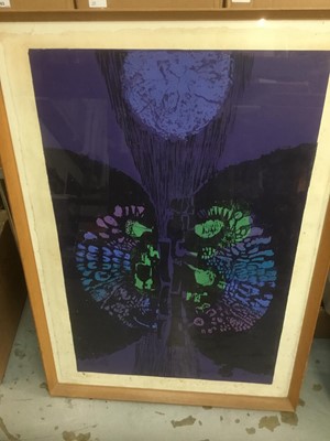 Lot 272 - English School, circa 1960s, silkscreen print, indisinctly signed and titled, 92 x 57cm, framed