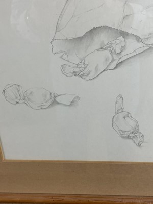 Lot 1178 - *Richard Chopping (1917-2008) pencil sketch - "A bag of toffees", 38cm x 28cm, in glazed frame