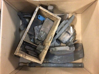 Lot 2706 - Six boxes containing a quantity of planes and leather working tools (6 boxes)