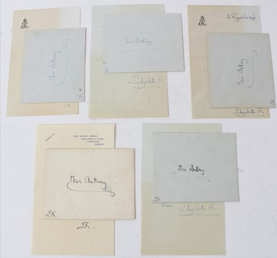 Lot 41 - H.M.Queen Elizabeth The Queen Mother, five handwritten letters