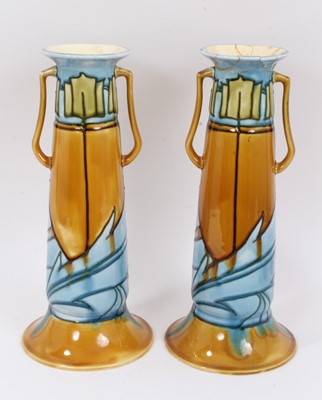 Lot 306 - A pair of Minton Secessionist vases