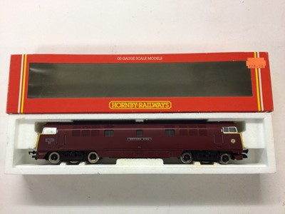 Lot 92 - Hornby OO guage locomotives BR Western Region Class 52 C-C diesel hydraulic 'Western King' D1039, R101, BR blue Class 52  C-C diesel hydraulic 'Western Harrier' D1008, R778 and BR blue English Elec...