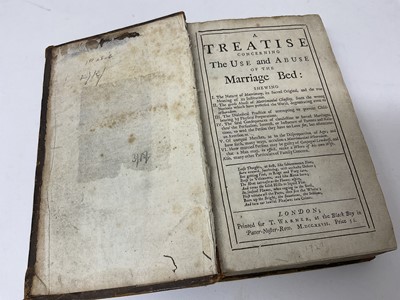Lot 1708 - Daniel Defoe - A Treatise concerning the Use and Abuse of the Marriage Bed, published 1727, early full calf