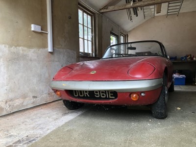 Lot 3 - 1967 Lotus Elan Drophead Coupe, 1588cc petrol, chassis number 45/6836, finished in red, reg. no. UUR 961E