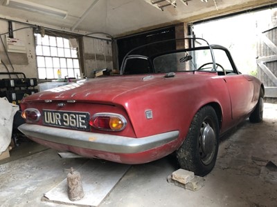 Lot 3 - 1967 Lotus Elan Drophead Coupe, 1588cc petrol, chassis number 45/6836, finished in red, reg. no. UUR 961E