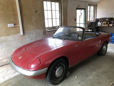 Lot 3 - 1967 Lotus Elan Drophead Coupe, 1588cc petrol, chassis number 45/6836, finished in red, reg. no. UUR 961E