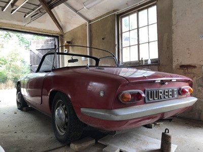 Lot 3 - 1967 Lotus Elan Drophead Coupe, 1588cc petrol, chassis number 45/6836, finished in red, reg. no. UUR 961E