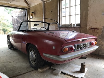 Lot 3 - 1967 Lotus Elan Drophead Coupe, 1588cc petrol, chassis number 45/6836, finished in red, reg. no. UUR 961E