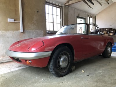 Lot 3 - 1967 Lotus Elan Drophead Coupe, 1588cc petrol, chassis number 45/6836, finished in red, reg. no. UUR 961E