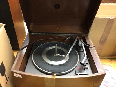 Lot 2243 - Vintage Garrard PYE record player in wooden case
