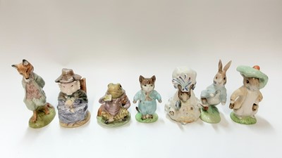 Lot 1257 - Seven beswick Beatrix potter figures
