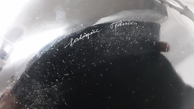 Lot 1255 - Lalique Algues Noir plate, signed on reverse, 28cm diameter