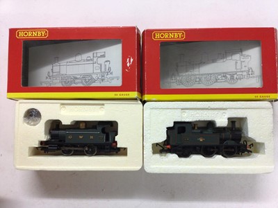 Lot 55 - Hornby OO gauge locomotives 0-4-0T  Industrial locomotive 101, R2304, LNER J94 locomotive 8006, R2062, SR Wainwright H Class 1324, R3540 and BR 0-4-2T Class 14XX locomotive 1445, R2095C, all boxed...